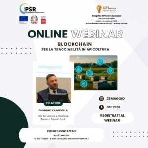 Scopri di più sull'articolo ONLINE WEBINAR 29 MAGGIO 2025 – ORE 21:00: Blockchain per la tracciabilità in apicoltura